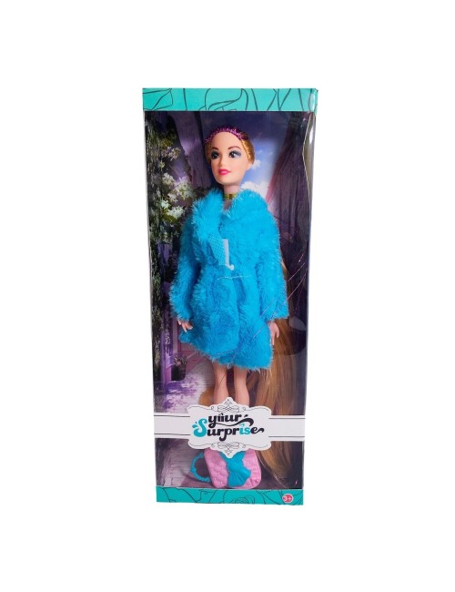 Muñeca Abrigo Peludo Juguete Niñas Interactivo + Accesorio