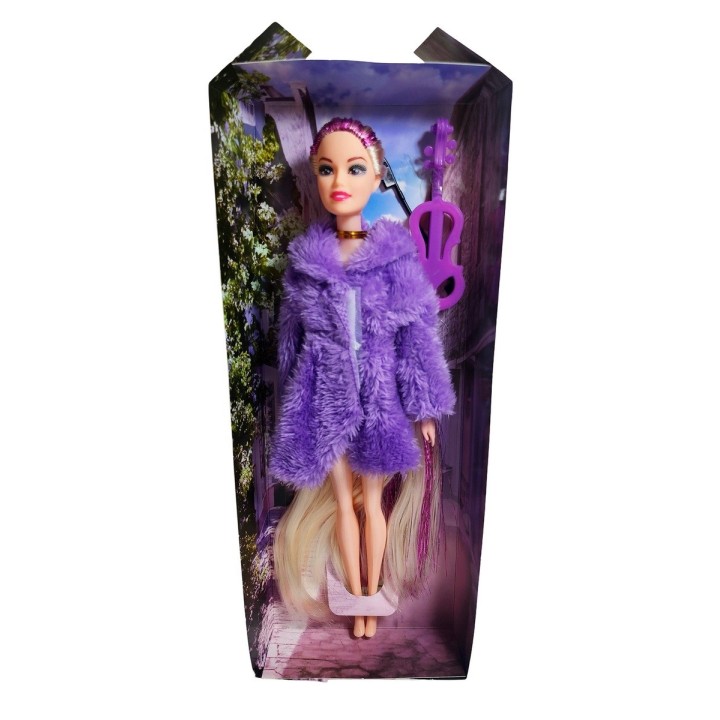 Muñeca Abrigo Peludo Juguete Niñas Interactivo + Accesorio