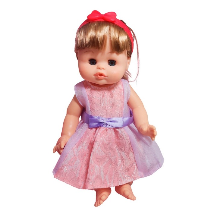 Muñeca Vestido Bacinilla Tetero Peine + Pañal Juguete Niñas