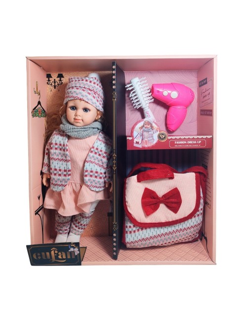 Muñeca Realista Juguete + Bolso Y Accesorios Juguete Niñas