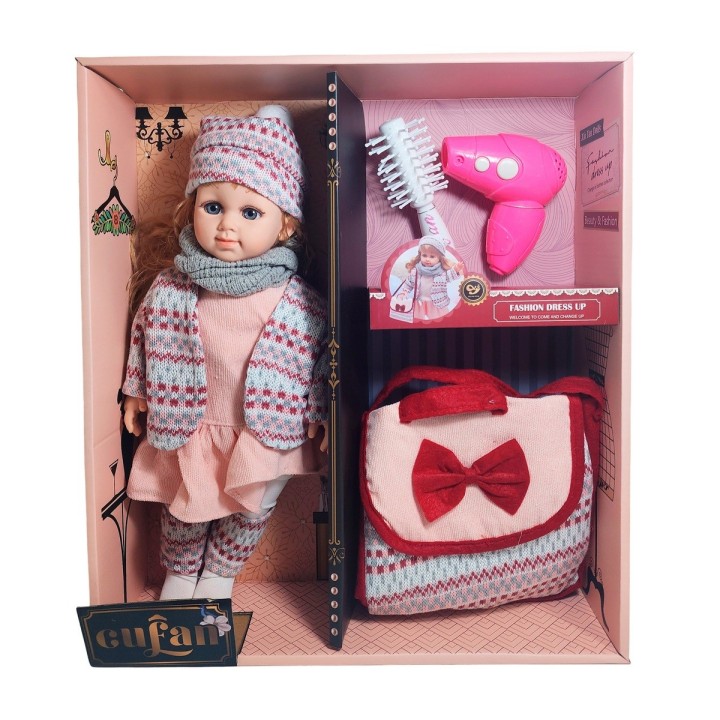 Muñeca Realista Juguete + Bolso Y Accesorios Juguete Niñas