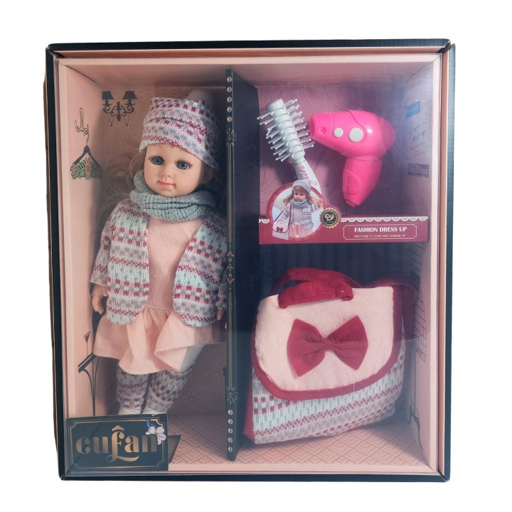 Muñeca Realista Juguete + Bolso Y Accesorios Juguete Niñas