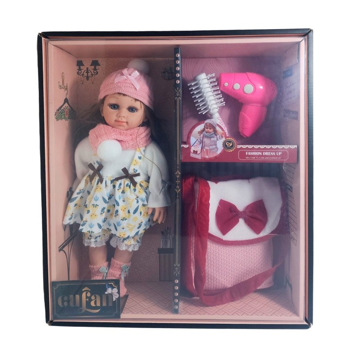 Muñeca Realista Juguete + Bolso Y Accesorios Juguete Niñas