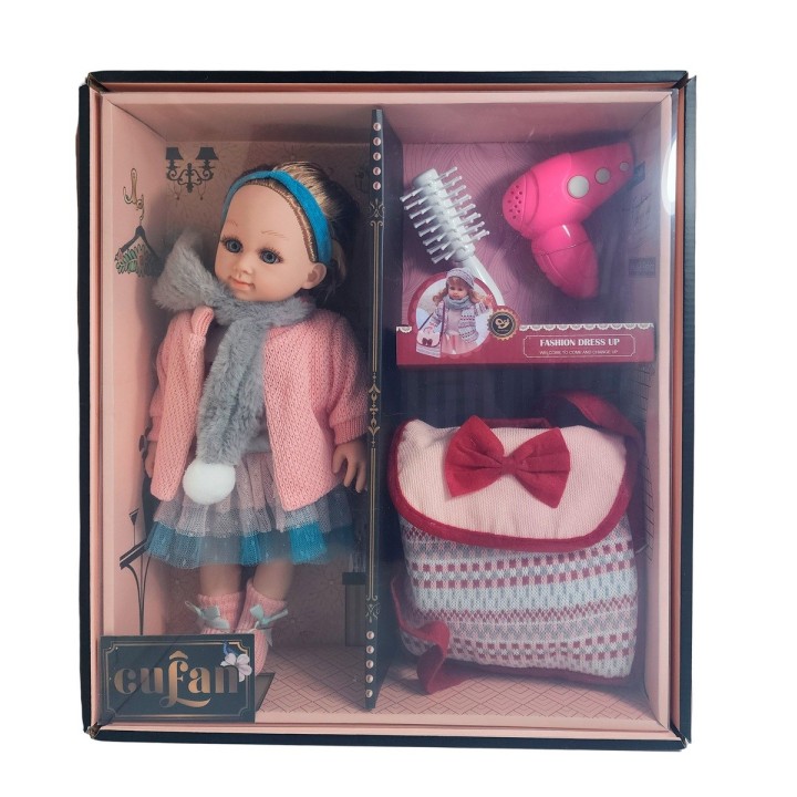 Muñeca Realista Juguete + Bolso Y Accesorios Juguete Niñas