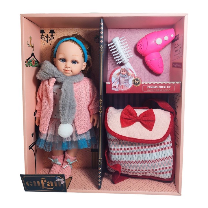 Muñeca Realista Juguete + Bolso Y Accesorios Juguete Niñas