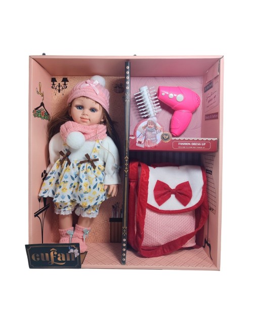 Muñeca Realista Juguete + Bolso Y Accesorios Juguete Niñas