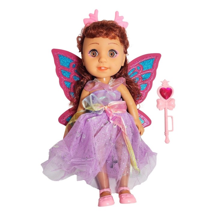 Muñeca Hada Princesa Con Alas Juguete Niñas Interactiva