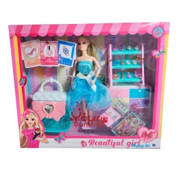 Muñeca Vestido Juguete Niñas + Accesorios De Moda