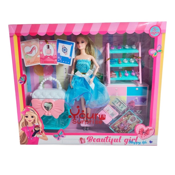 Muñeca Vestido Juguete Niñas + Accesorios De Moda