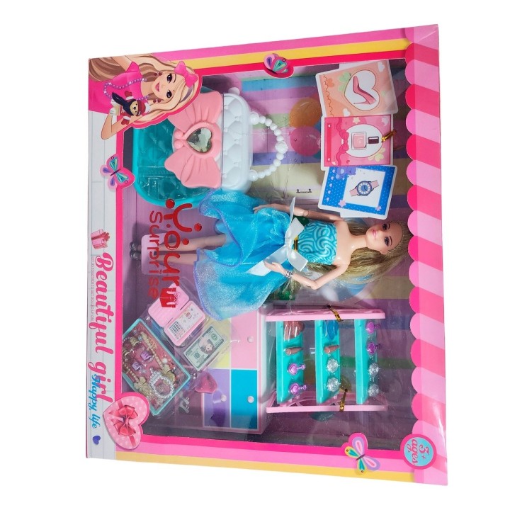 Muñeca Vestido Juguete Niñas + Accesorios De Moda