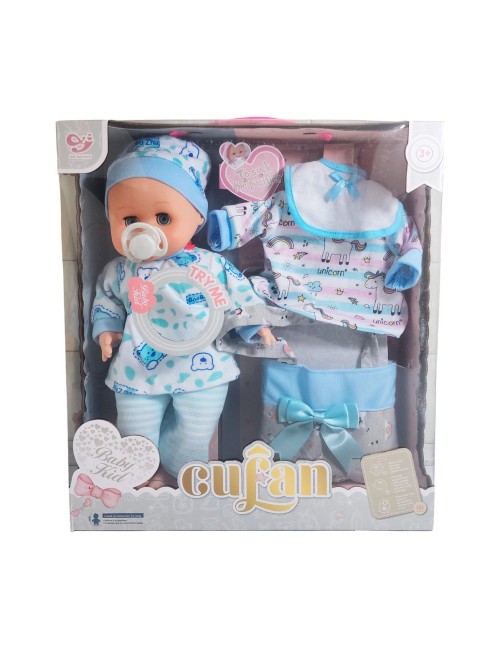 Muñeco Bebe Tierno Bebote Pijama Con Chupo Juguete Niñas