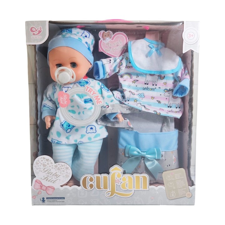 Muñeco Bebe Tierno Bebote Pijama Con Chupo Juguete Niñas