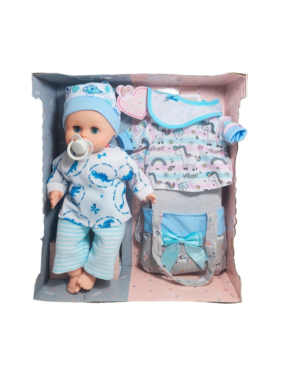 Muñeco Bebe Tierno Bebote Pijama Con Chupo Juguete Niñas