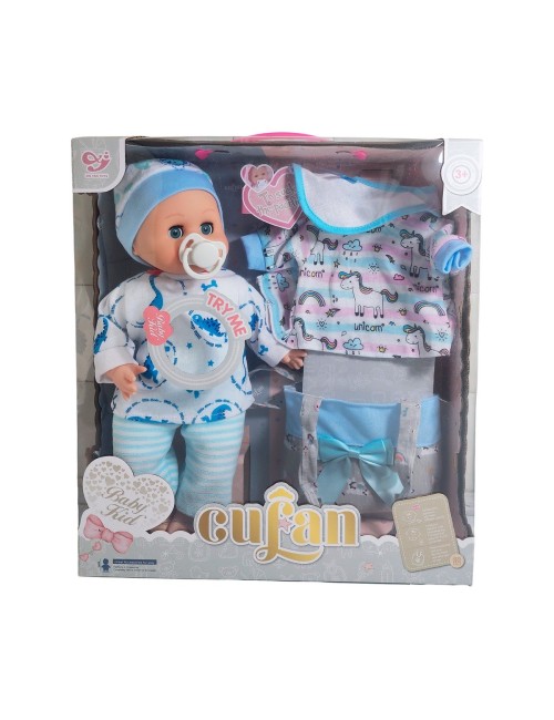 Muñeco Bebe Tierno Bebote Pijama Con Chupo Juguete Niñas