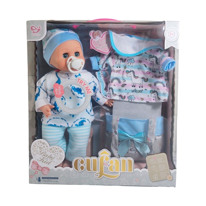 Muñeco Bebe Tierno Bebote Pijama Con Chupo Juguete Niñas