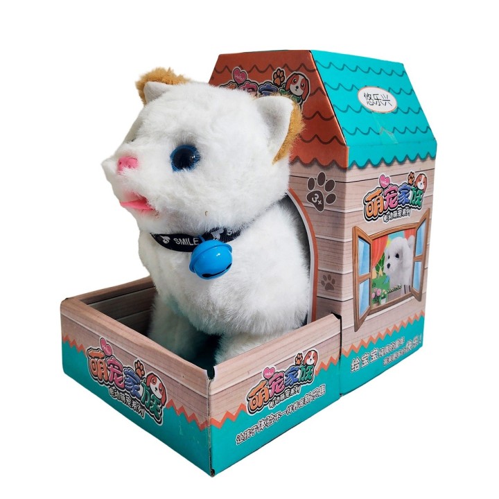 Gato Tierno Robot Casa Juguete Interactivo + Bateria