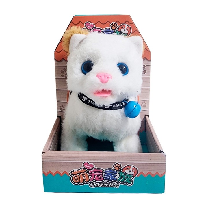 Gato Tierno Robot Casa Juguete Interactivo + Bateria