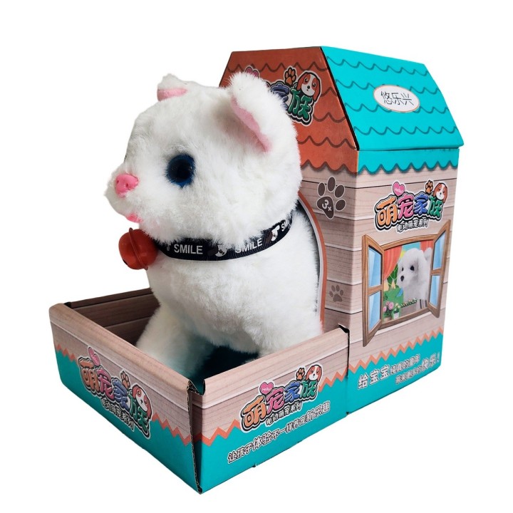 Gato Tierno Robot Casa Juguete Interactivo + Bateria