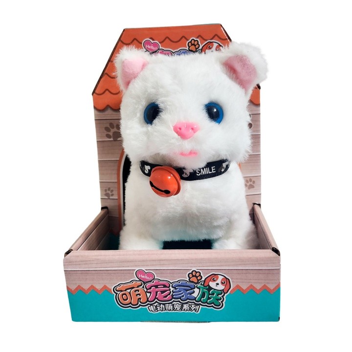 Gato Tierno Robot Casa Juguete Interactivo + Bateria