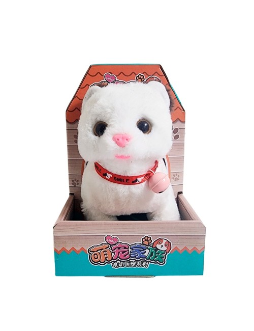 Gato Tierno Robot Casa Juguete Interactivo + Bateria