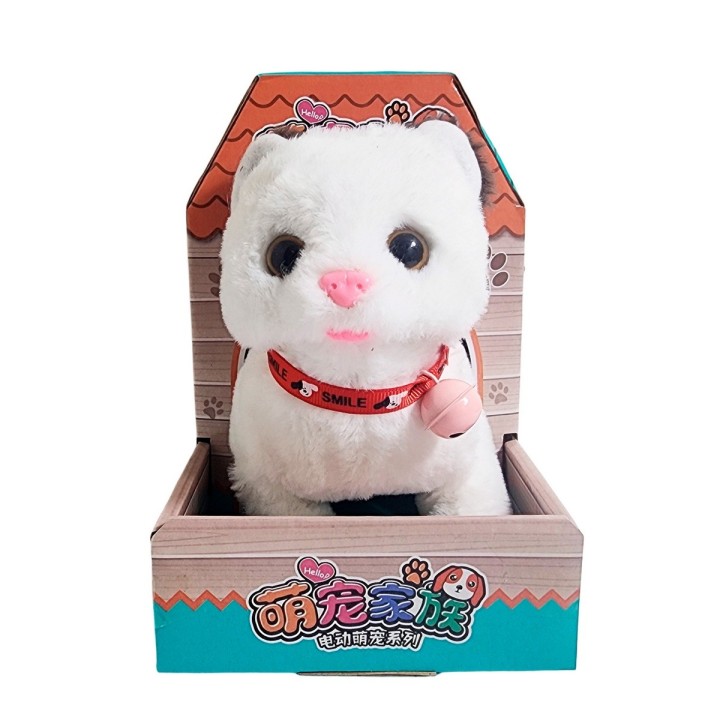 Gato Tierno Robot Casa Juguete Interactivo + Bateria