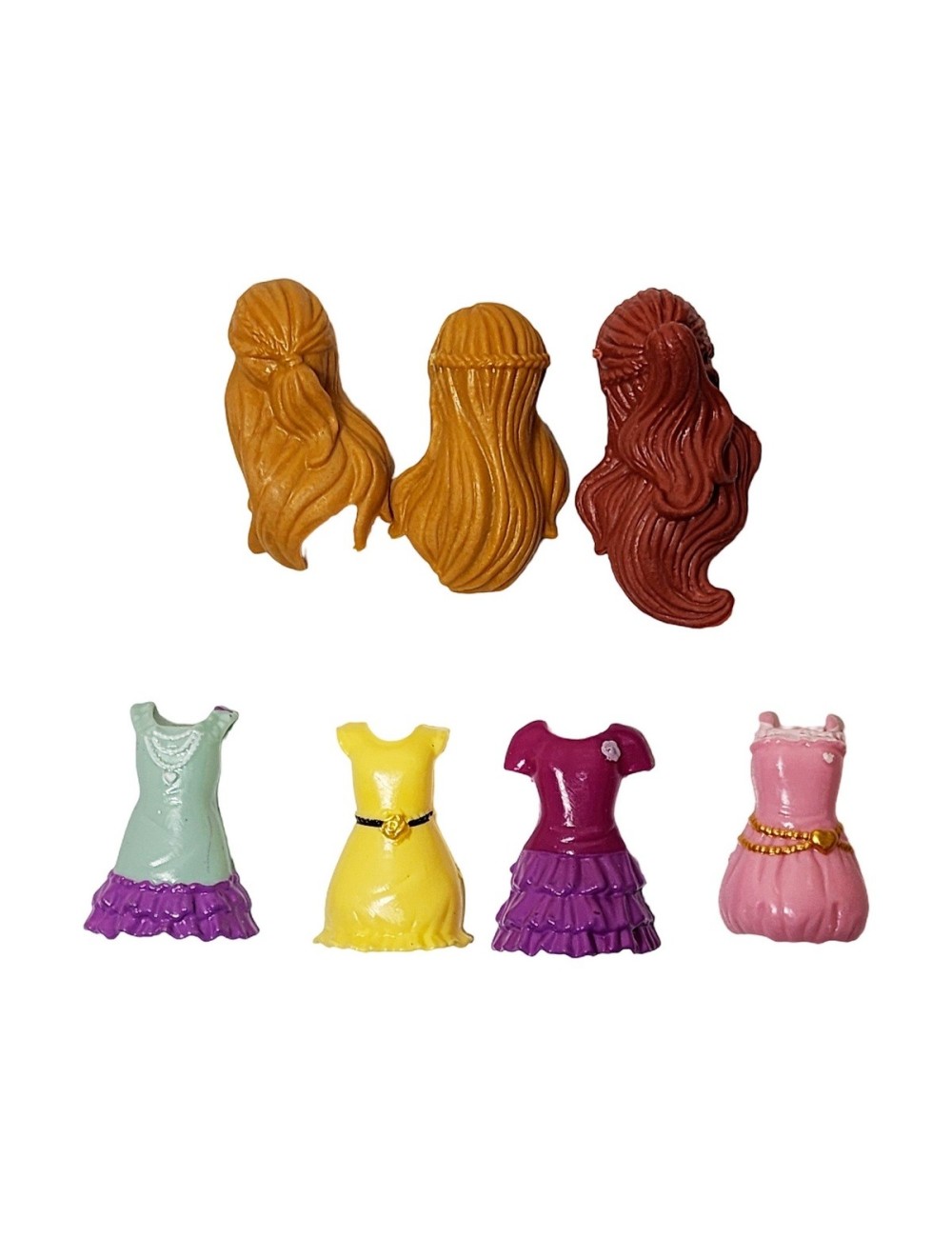 Muñeca Personalizable Con Vestidos Y Cabello + Helicoptero