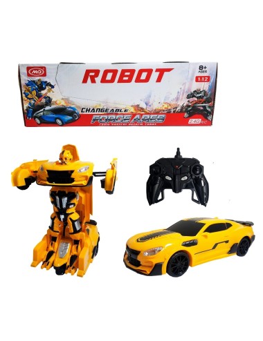Carro Control Remoto Convierte En Robot Transformers Grande