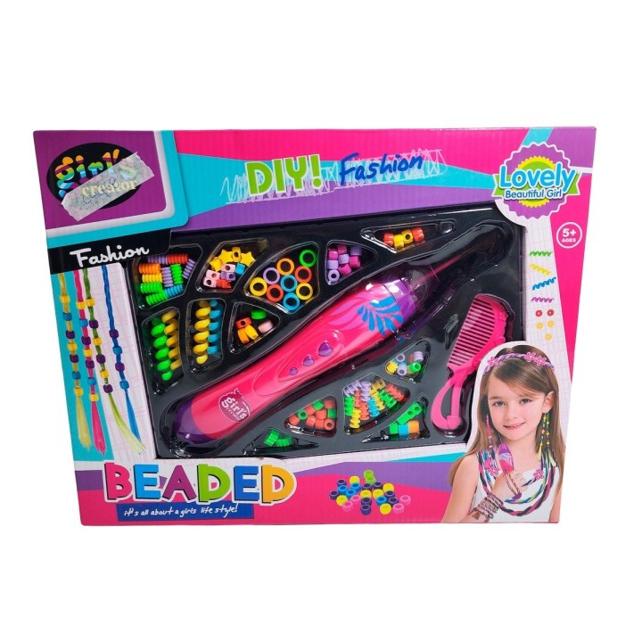 Set Kit Para Hacer Pulseras Peinados Trenzas Cabello Fashion