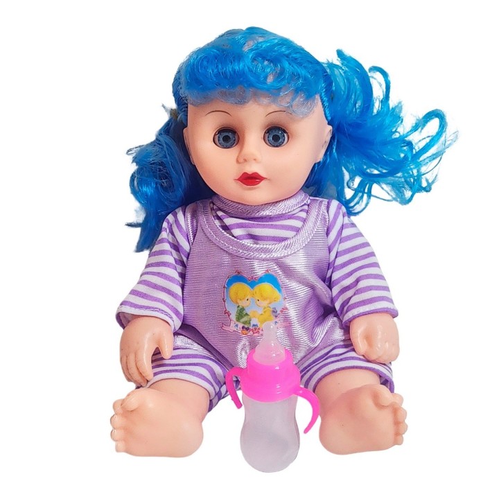 Muñeca Tierna En Pijama Con Tetero En Bolso Juguete Niñas