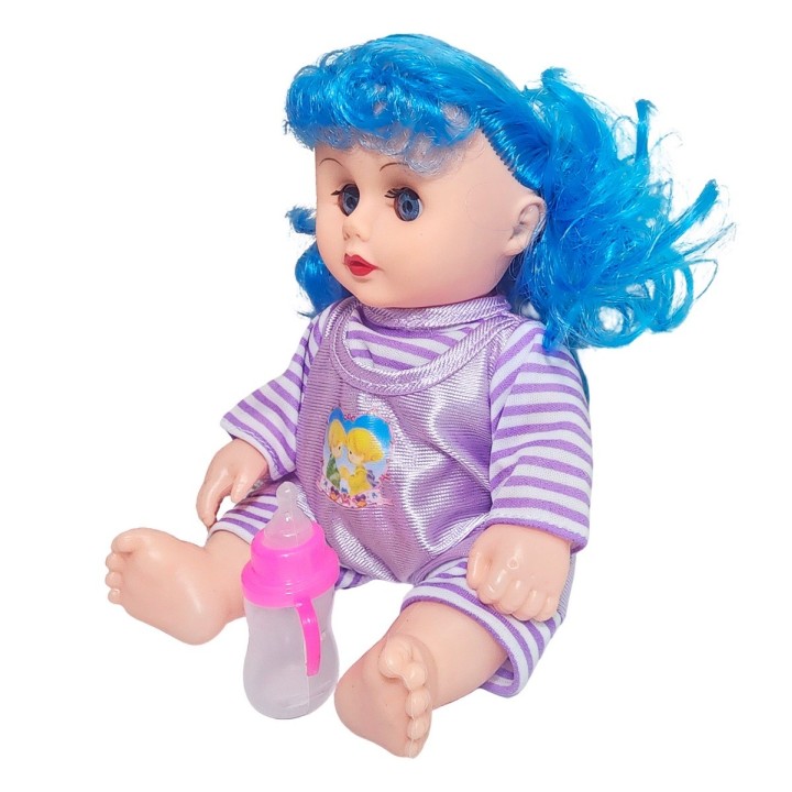 Muñeca Tierna En Pijama Con Tetero En Bolso Juguete Niñas