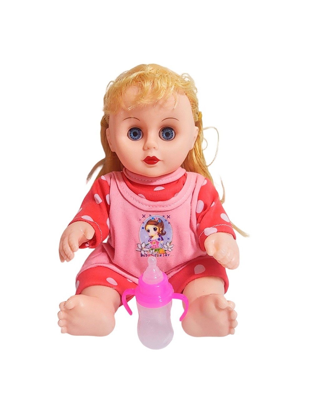 Muñeca Tierna En Pijama Con Tetero En Bolso Juguete Niñas