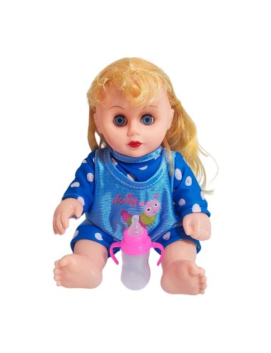 Muñeca Tierna En Pijama Con Tetero En Bolso Juguete Niñas