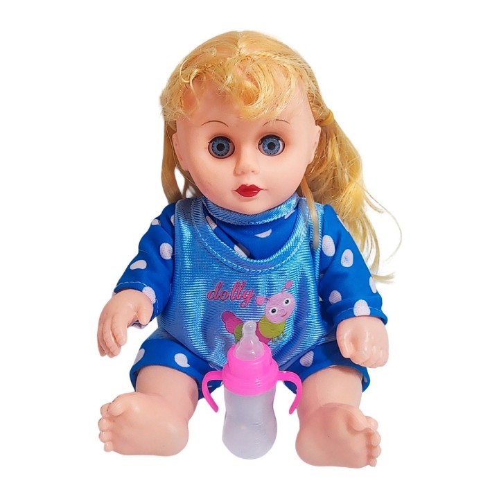 Muñeca Tierna En Pijama Con Tetero En Bolso Juguete Niñas