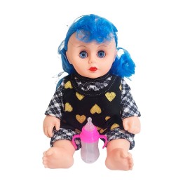 Muñeca Tierna En Pijama Con Tetero En Bolso Juguete Niñas