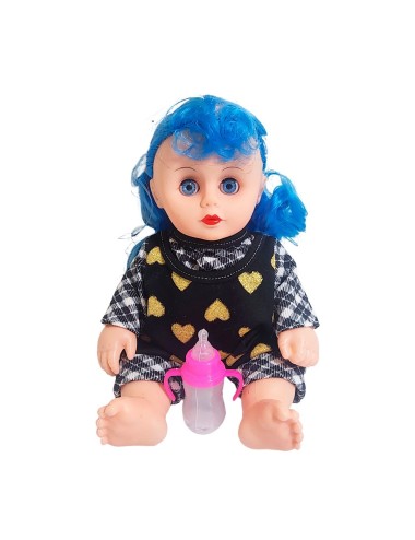 Muñeca Tierna En Pijama Con Tetero En Bolso Juguete Niñas