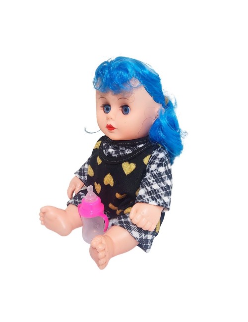 Muñeca Tierna En Pijama Con Tetero En Bolso Juguete Niñas