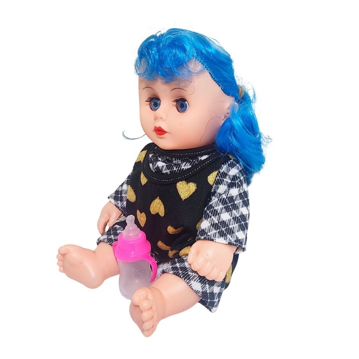 Muñeca Tierna En Pijama Con Tetero En Bolso Juguete Niñas