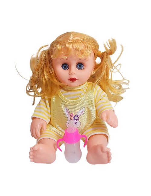 Muñeca Tierna En Pijama Con Tetero En Bolso Juguete Niñas