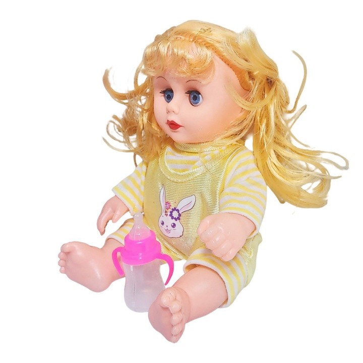 Muñeca Tierna En Pijama Con Tetero En Bolso Juguete Niñas