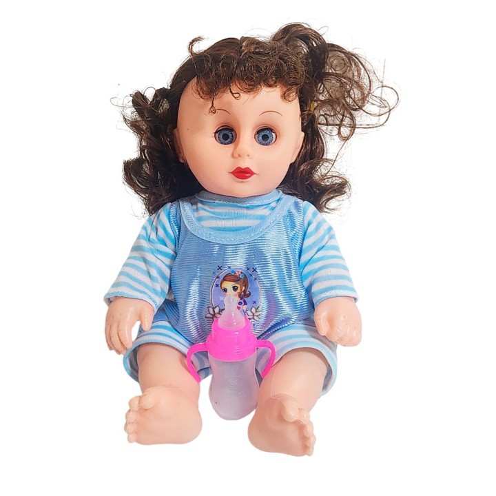 Muñeca Tierna En Pijama Con Tetero En Bolso Juguete Niñas