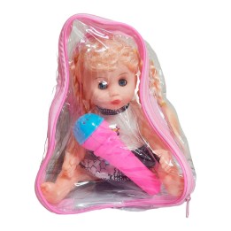 Muñeca Vestido Con Microfono En Bolso Juguete Niñas