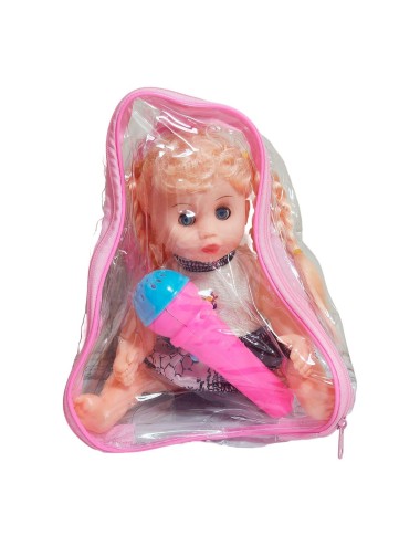 Muñeca Vestido Con Microfono En Bolso Juguete Niñas