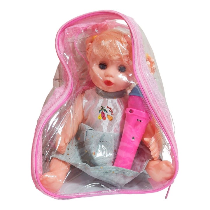 Muñeca Vestido Con Microfono En Bolso Juguete Niñas