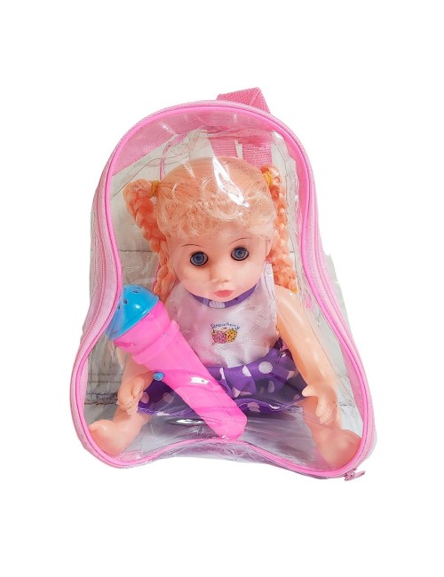 Muñeca Vestido Con Microfono En Bolso Juguete Niñas