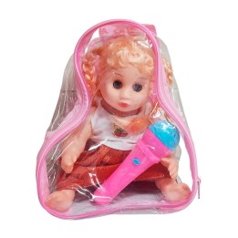 Muñeca Vestido Con Microfono En Bolso Juguete Niñas