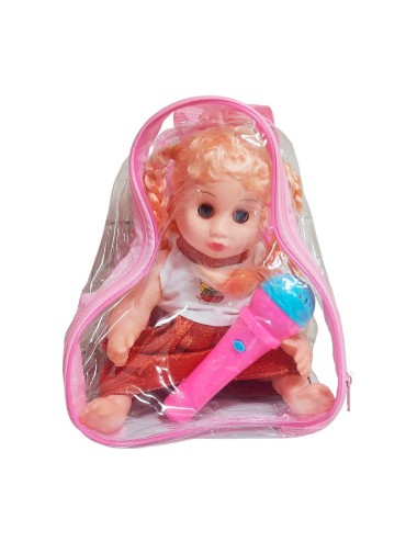 Muñeca Vestido Con Microfono En Bolso Juguete Niñas