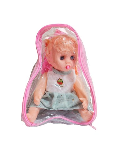 Muñeca Vestido Con Chupo En Bolso Juguete Niñas