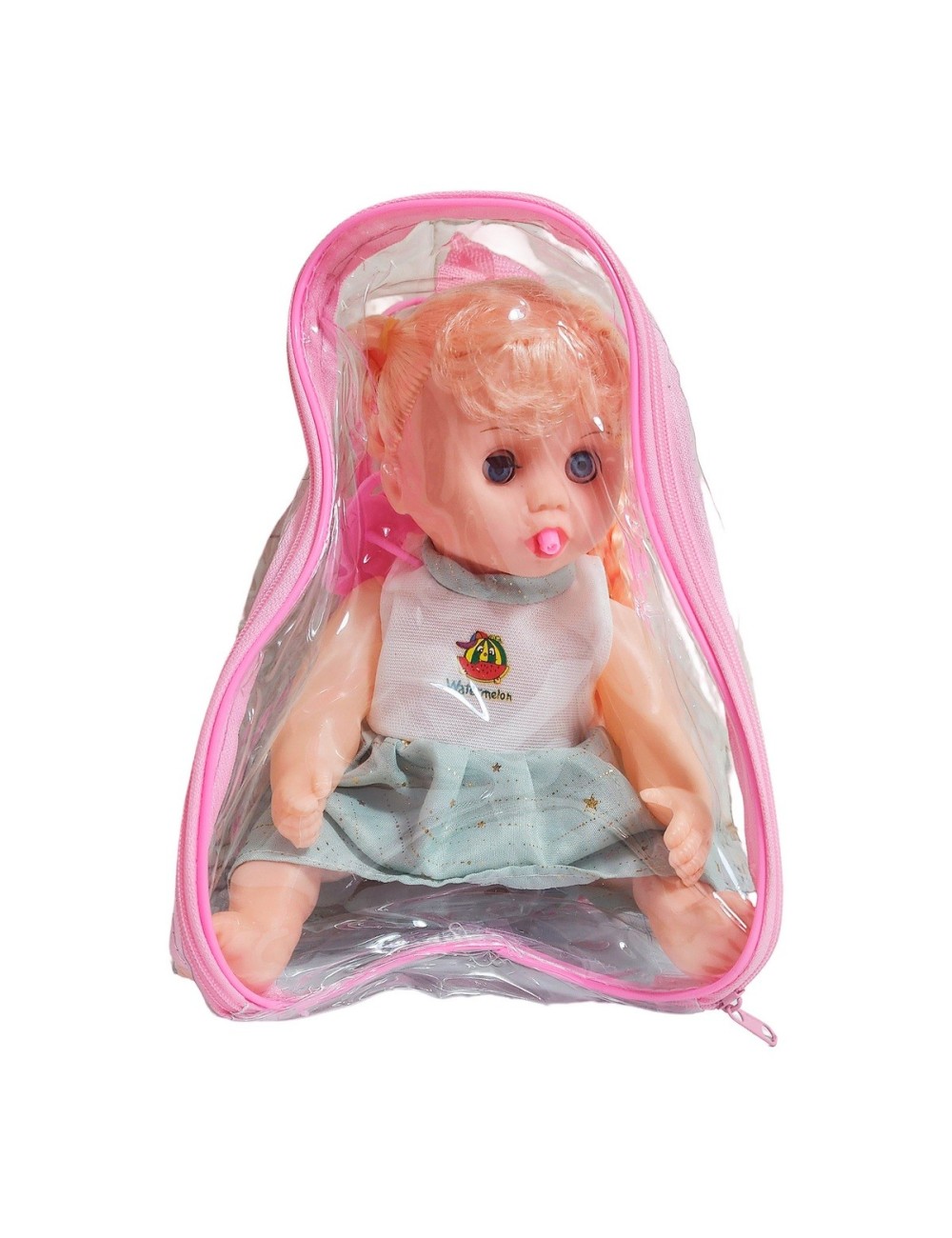 Muñeca Vestido Con Chupo En Bolso Juguete Niñas