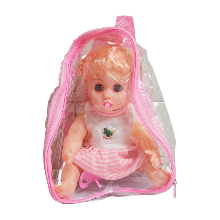 Muñeca Vestido Con Chupo En Bolso Juguete Niñas