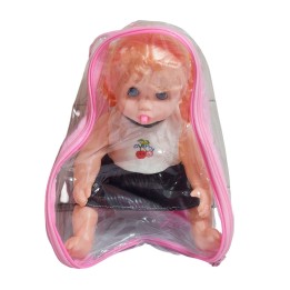 Muñeca Vestido Con Chupo En Bolso Juguete Niñas